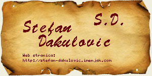 Stefan Dakulović vizit kartica
